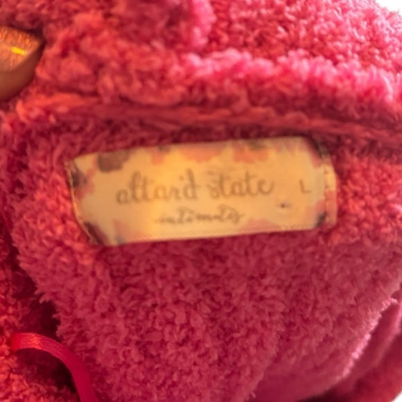 Altar’d State Pink Fleece Hoodie Size Large (L) - Picture 6 of 6